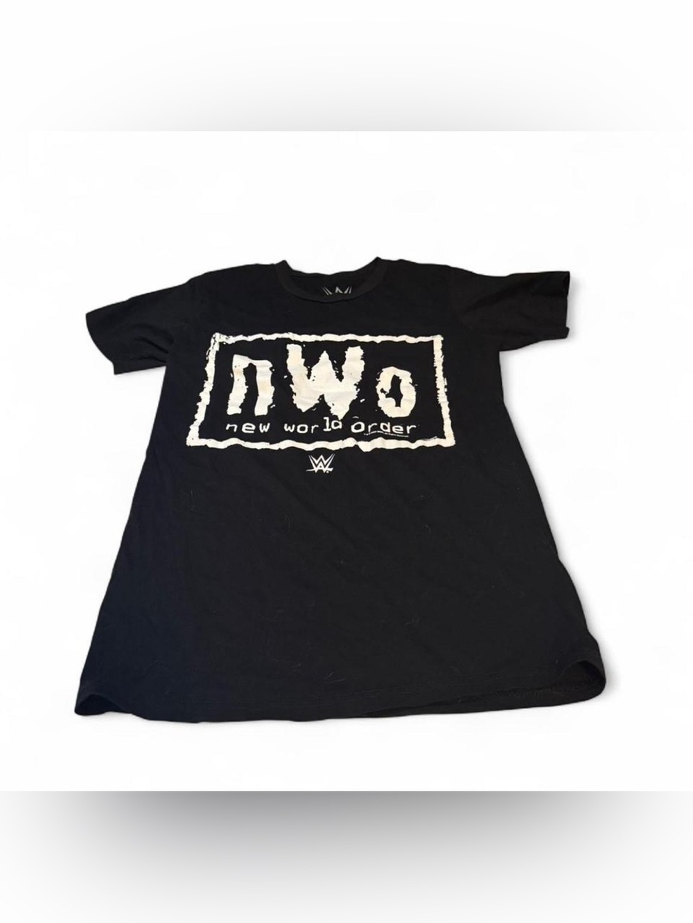 New world order WWE Black and White Logo Crew Neck Tee